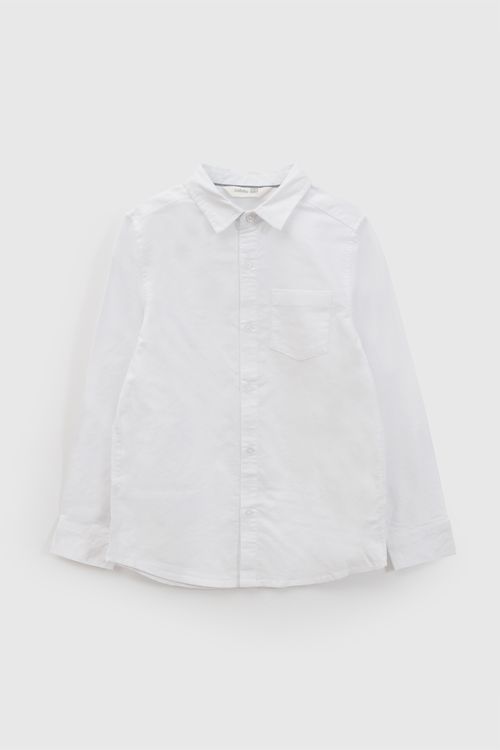 Camisa oxford niño blanco 3-4A a 12-13A