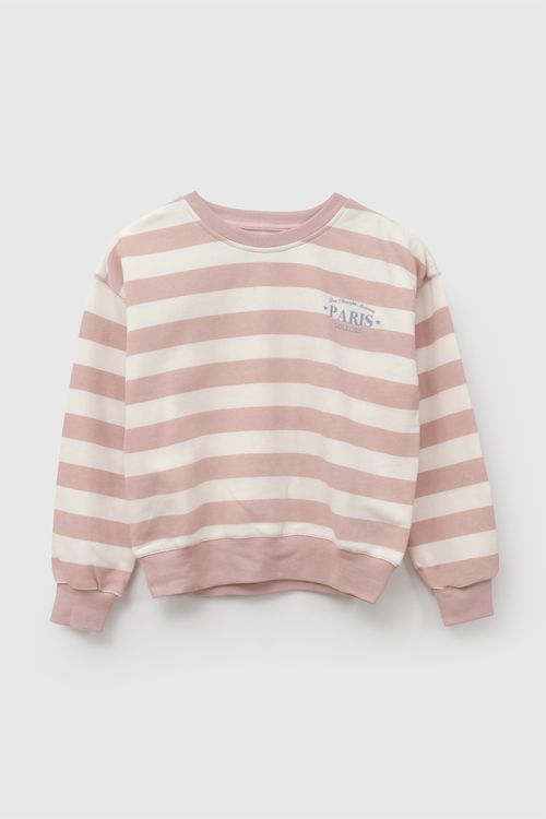 Polera paris rayas niña rosa viejo 3-4A a 12-13A