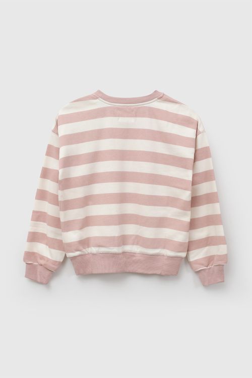 Polera paris rayas niña rosa viejo 3-4A a 12-13A