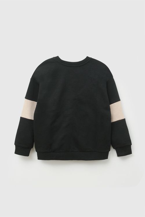 Polera Colloky polycotton niño negro 3-4A a 12-13A