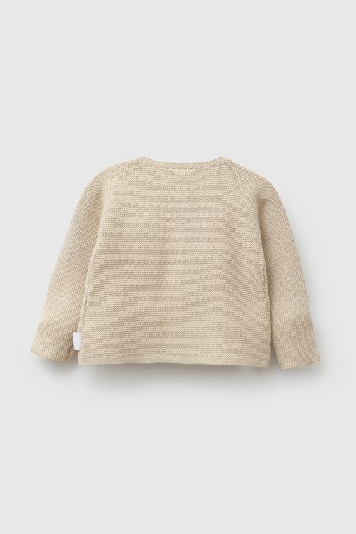Chompa tejido unisex beige RN a 6-9M