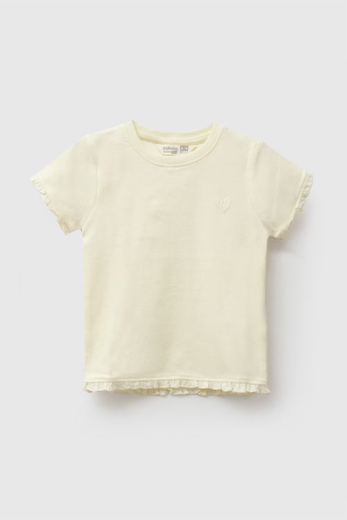 Polo rib niña amarillo 3-4A a 12-13A