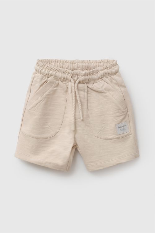 Bermuda bolsillos niño beige 6-9M a 4-5A