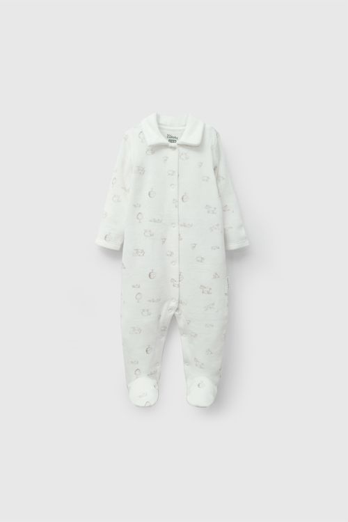 Enterizo plush niño crema RN a 6-9M