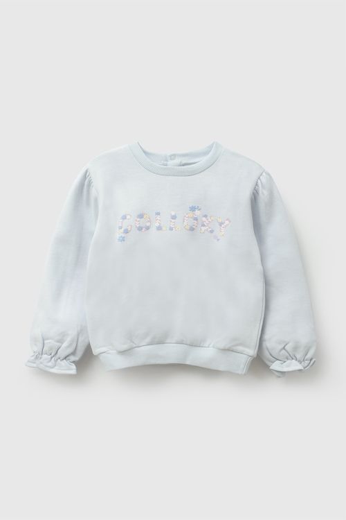 Polera colloky niña celeste 6-9M a 4-5A