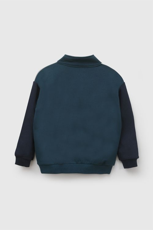 Polera varsity niño verde 3-4A a 12-13A
