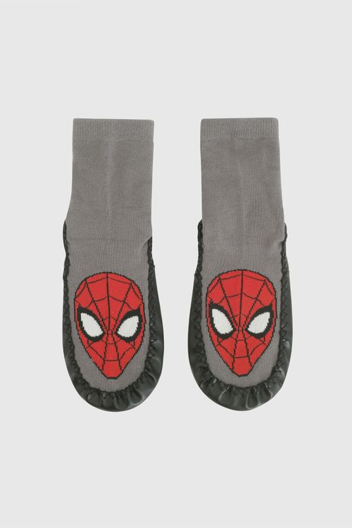 Medias antideslizante Marvel Spiderman niño gris 3/4A a 9/12A
