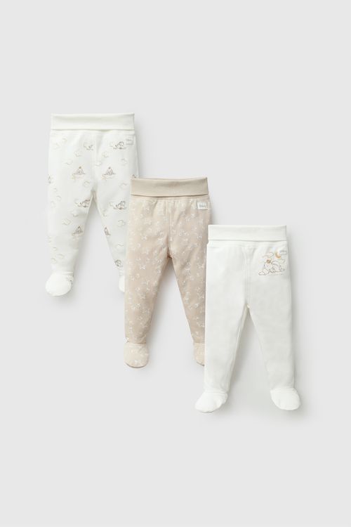 Pack 3 Panty ballerina Disney Dumbo algodón unisex blanco 0M a 18/24M