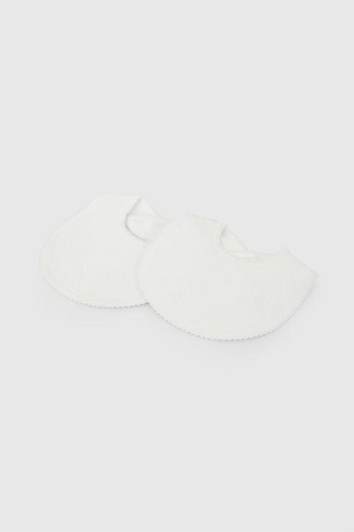 Pack 2 Babero impermeable quilt unisex blanco tu