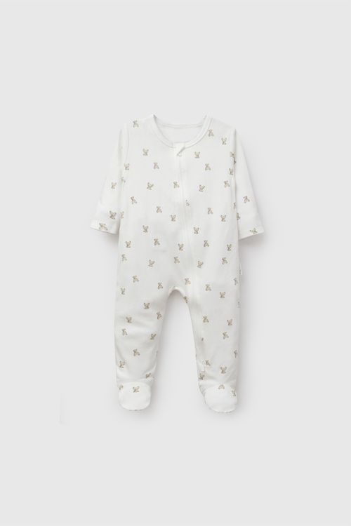Pijama algodón unisex beige 0/3M a 18/24M