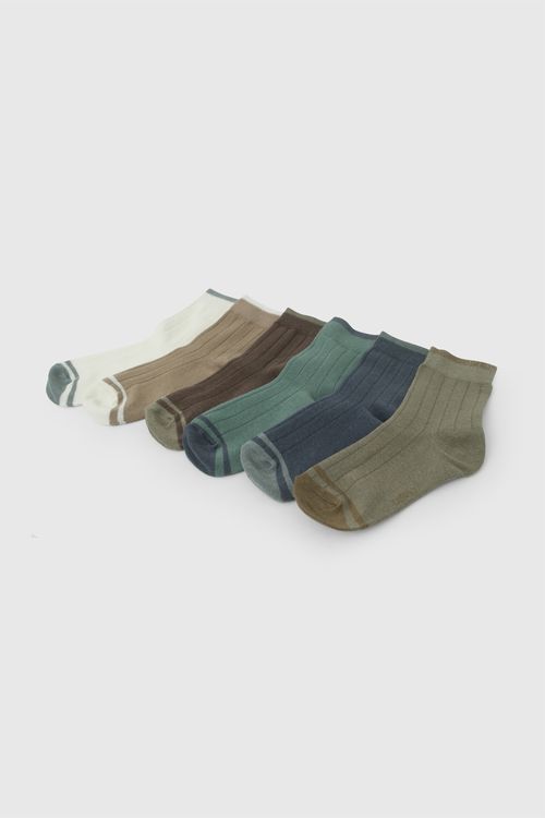 Pack 6 Medias 3/4 rayas niño multicolor 3/4A a 9/12A