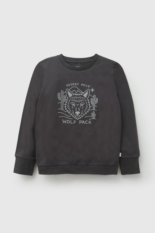 Pijama algodón largo niño negro 2A a 12A