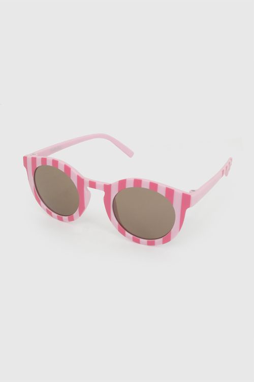Lentes de sol rayas filtro UV niña rosado TU
