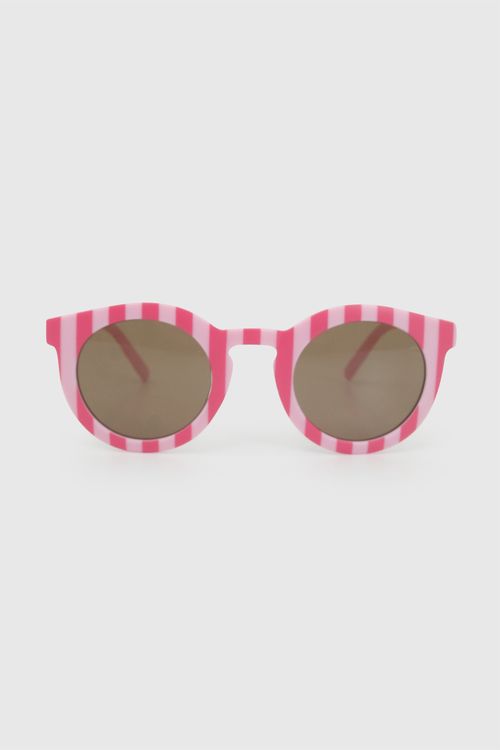 Lentes de sol rayas filtro UV niña rosado TU
