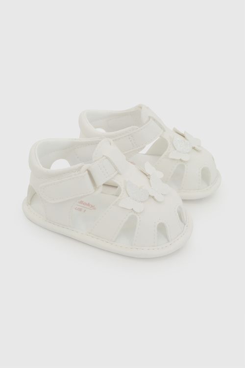 Sandalia con velcro niña blanco 14-18