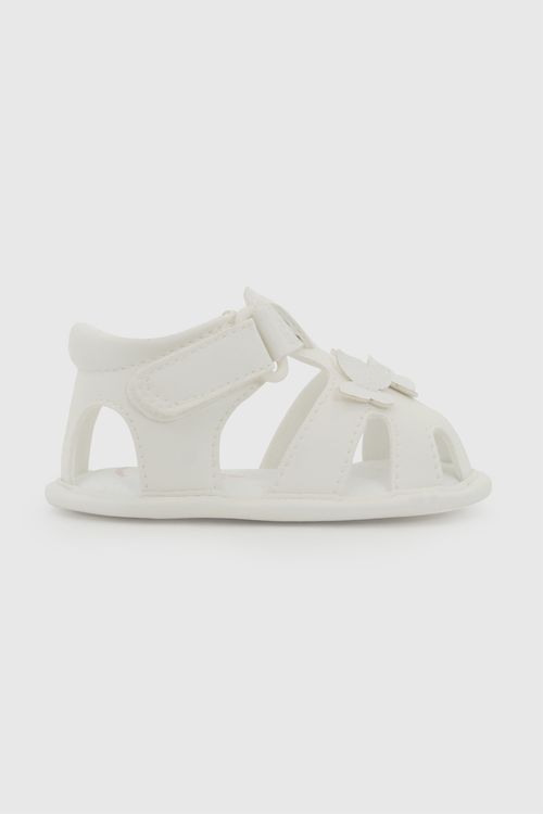 Sandalia con velcro niña blanco 14-18