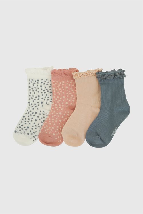 Pack 4 Medias soquete 3/4 niña multicolor 3/4A a 9/12A