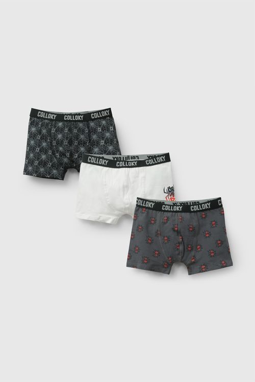 Pack 3 Boxer Marvel Spiderman niño negro 2/3A a +12A