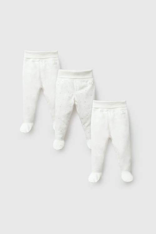 Pack 3 Panty - ballerina algodón unisex blanco 0M a 18/24M