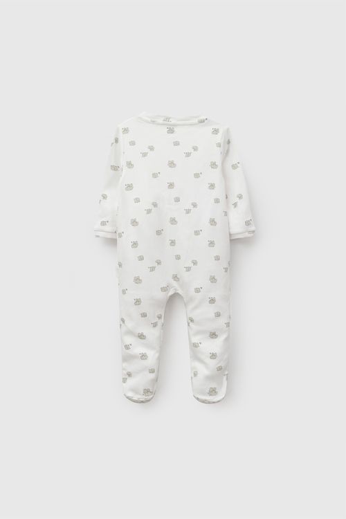 Pijama algodón largo maxi niño beige 0/3M a 18/24M