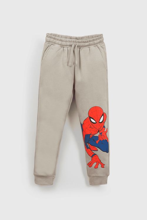 Pantalón de Buzo Gris Spiderman de Niño en Algodón Talla 3 a 12 Años