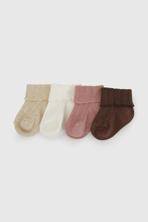 Pack x4 Medias Deportivas niña beige 14/15 - 23/25