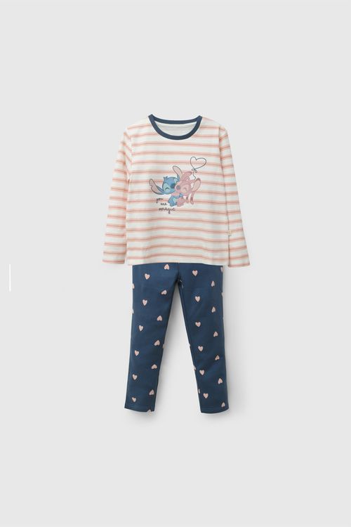 Pijama algodón Disney Lilo & Stitch niña azul 2A a 12A