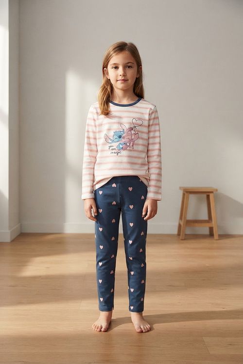 Pijama algodón Disney Lilo & Stitch niña azul 2A a 12A