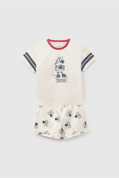 Pijama Disney Minnie Mouse niña beige 2A a 12A