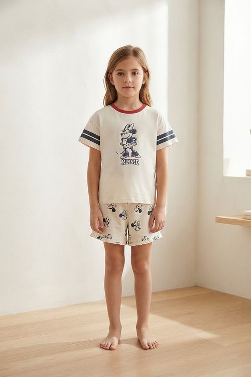 Pijama Disney Minnie Mouse niña beige 2A a 12A