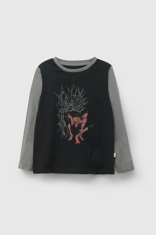 Pijama algodón Marvel Spiderman niño negro 2A a 12A