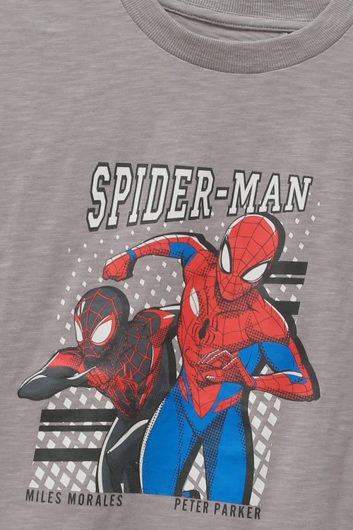 Polo Marvel Spiderman niño gris 3-4A a 12-13A