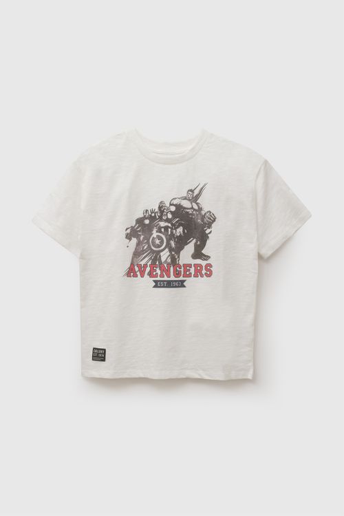 Polo Marvel Avengers niño blanco 3-4A a 12-13A