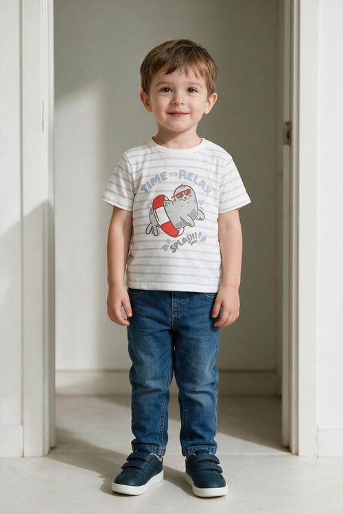 Polo baby seal niño celeste 6-9M a 4-5A