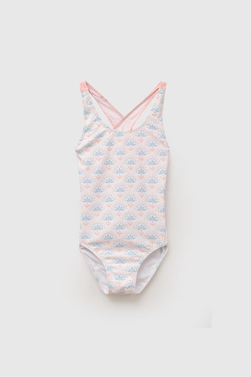 Traje de baño niña rosado 3-4A a 12-13A