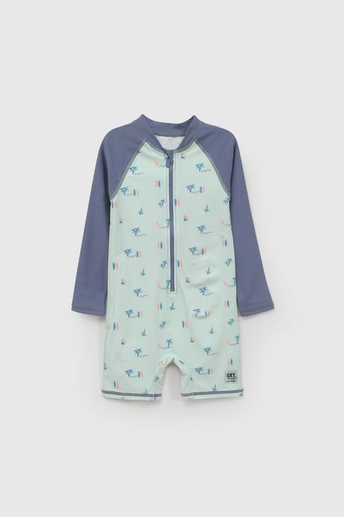 Enterizo summer vibes filtro uv niño azul 6-9M a 4-5A