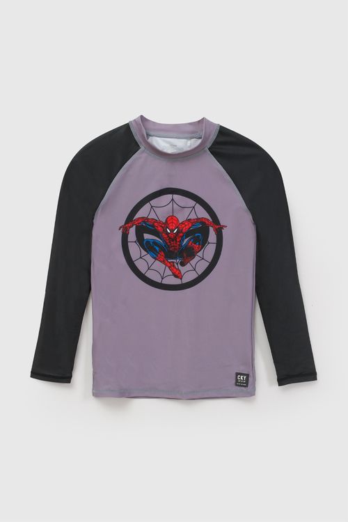 Polo Marvel Spiderman filtro uv niño gris 3-4A a 12-13A