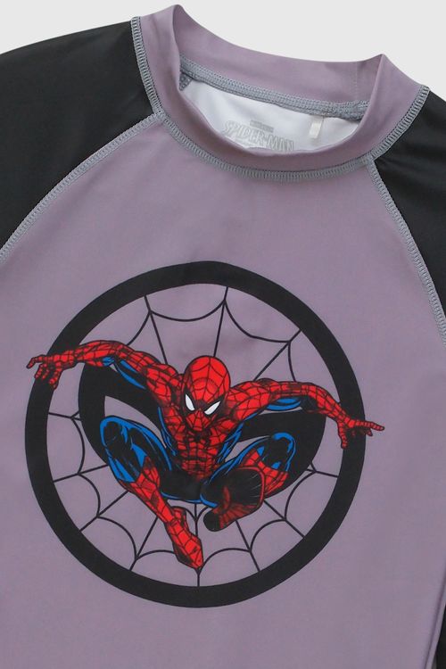 Polo Marvel Spiderman filtro uv niño gris 3-4A a 12-13A